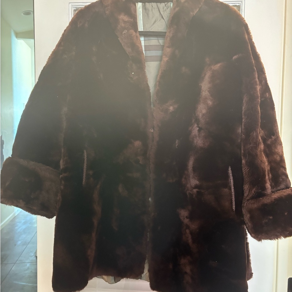 Vintage brown mink jacket